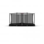 Trampolina + Siatka ochronna BERG Favorit Wkopana Prostokątna 410x250 Czarna