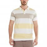 T-shirt męski Fundango Incognito Stripe z kołnierzykiem