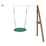 AXI Hustawka scienna brazowo-biala z hustawka 100 cm, drewno FSC