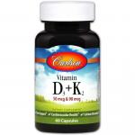 Carlson Labs Vitamin D3 + K2- 60 Kapsułek