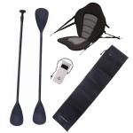 Zestaw Wiosło SUp John Paddle + Siedzisko do deski SUP Silver + pokrowiec + etui