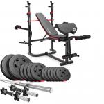Zestaw kulturystyczny kompozytowy Hop-Sport Premium 38kg z ławką HS-1065
