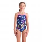 Strój Kąpielowy Arena Dziewczęcy Soap Bubbles Swimsuit Light