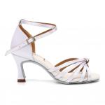 Buty Taneczne Burtan Havana Do Tańca Towarzyskiego Salsa Białe 7 Cm