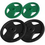 Zestaw obciążeń gumowanych do treningu Gorilla Sports 6 sztuk 30 kg