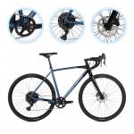 Rower gravelowy ATTABO GRADO 2.0 niebieski Aluminiowa rama 10 przełożeń