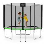 Trampolina ogrodowa dla dzieci do skakania 4FIZJO CLASSIC 312cm 10FT zielona