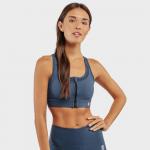 Kobieta Fitness Stanik sportowy - Wysokie wsparcie Squat Blue SIROKO Denim Blue