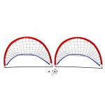 Para bramek piłkarskich z piłką, pompką i torbą - świetna do gier w ogrodzie!