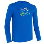 Koszulka UV surfingowa dla dzieci Olaian Water T-shirt 100 Shark długi rękaw