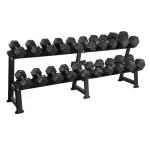 Zestaw hantli HEX 2 x 10-40 kg - 10 par (455 kg) UNDERFIT + stojak Siłownia