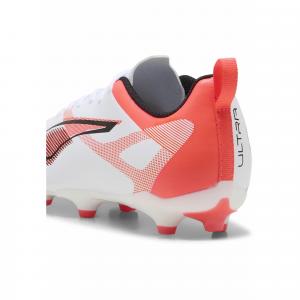 Młodzieżowe buty ULTRA 5 PLAY FG/AG PUMA White Black Glowing Red