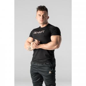 T-shirt męski slim fit na siłownię Deadlift METALLIC