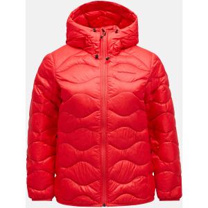 Kurtka Peak Performance puchowa damska Helium Down Hood Jacket czerwona - L