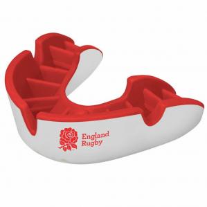 Ochraniacz na Zęby Opro Gold England Rugby Biały/Czerwony