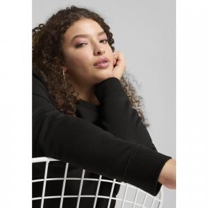 Damska luźna bluza z okrągłym dekoltem i małym logo No.1 ESS PUMA Black