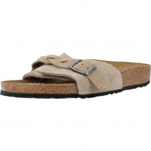 Klapki damskie Birkenstock Oita Braided Taupe Suede Calz S