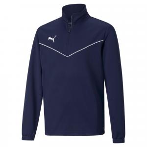 Bluza Puma Teamrise Z Zamkiem 1/4 Jr Niebieska Dzieci