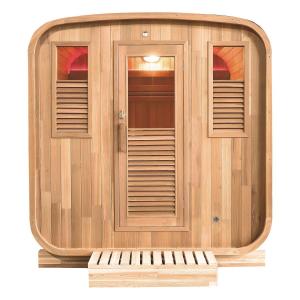 Zewnętrzna sauna Gaïa Nova Holl’s ze świerku, 6 os., z LED chromoterapią