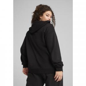 Damska rozpinana bluza z kapturem i małym logo ESS Comfort PUMA Black