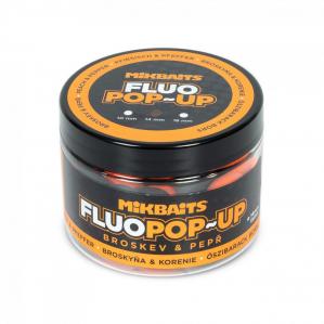 Przynęta Kulki Mikbaits Pop-Up Fluo 150Ml - Brzoskwinia-Czarny Pieprz 14Mm