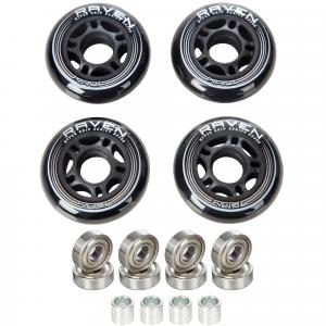 4x Kółka do rolek 80mm + 8x Łożyska RAVEN Abec7