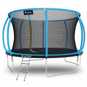 Trampolina Sapphire ST-1212W 12FT 374 cm z siatką wewnętrzną + drabinka