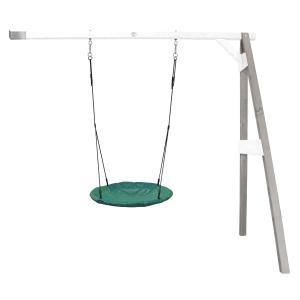 AXI Hustawka scienna szaro-biala z hustawka dla dzieci Ptasie Gniazdo 100 cm