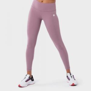 Kobieta Fitness Legginsy sportowe ze średnim stanem Luxe SIROKO Wrzosowy Fiolet