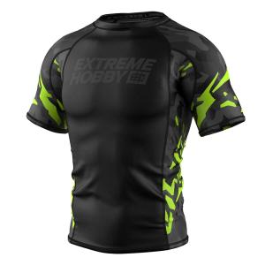 Koszulka Męska na siłownię rashguard MMA EXTREME HOBBY BLACK PANTHER