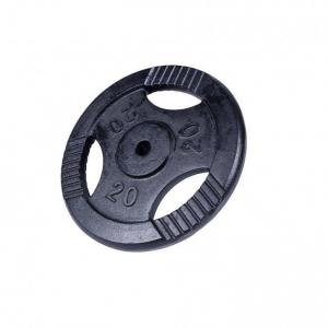 Obciążenie treningowe żeliwne Gorilla Sports Gripper czarne 1,25-20 kg