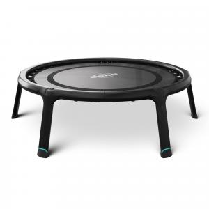 Trampolina fitness do jogi i ćwiczeń skokowych, 110 cm okrągła, czarna