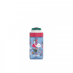 Butelka plastikowa ze słomką dla dzieci Kambukka Lagoon 400ml Blue Flamingo