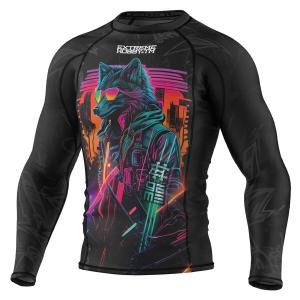 Koszulka sportowa męska Rashguard do MMA EXTREME HOBBY CYBER ANIMALS