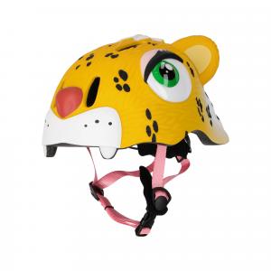 Kask Rowerowy dla dzieci | Żółty Leopard | Crazy Safety | Certyfikowany