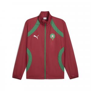 Męska tkana kurtka przedmeczowa Maroko PUMA Intense Red Archive Green