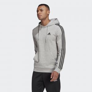 Bluza z Kapturem Essentials 3-Stripes Rozmiar XXL Szary - GK9080