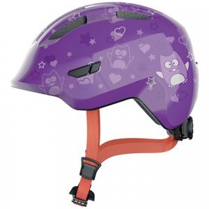 Dziecięcy kask rekreacyjny „Smiley 3.0” z fioletową błyszczącą gwiazdą