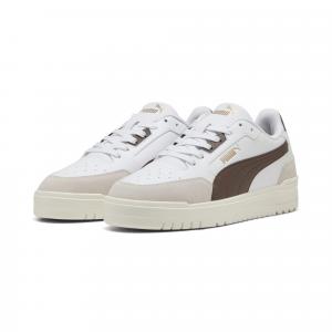 Sneakersy unisex Shuffle Downtown PUMA White Flat Bronze Vapor Gray Brown
