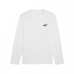 Męska koszulka Essentials z logo No. 1 i długim rękawem PUMA White