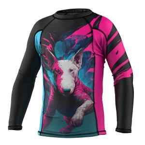 Koszulka sportowa dziecięca Rashguard do MMA EXTREME HOBBY VIVID BULL TERIER