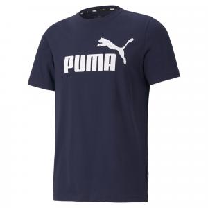 Męska koszulka z logo Essentials PUMA Peacoat Blue