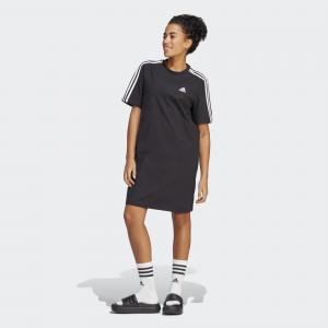 Sukienka sportowa Adidas Essentials 3-Stripes Single Jersey Boyfriend Tee Dress