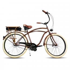 Rower elektryczny e-bike beach cruiser miejski męski Brownie 28