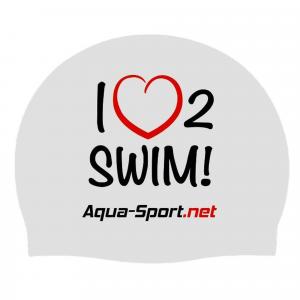 Czepek pływacki kąpielowy na basen unisex Aqua-Sport I Love 2 Swim