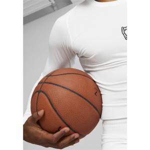 Męska koszulka z długim rękawem do koszykówki Hoops Team PUMA White