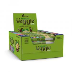 25 x Baton białkowy dla wegan i wegetarian Olimp I'M VEGGIE 50g Czekolada Orzech