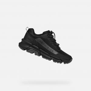 Buty do chodzenia damskie Geox Sneakersy Damskie Skórzane Amphibiox