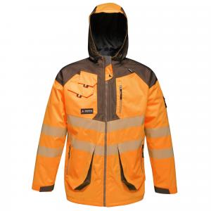 Kurtka Wodoodporna Męska HiVis Odblaskowy Materiał