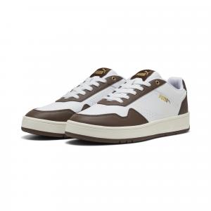 Sneakersy Court Classic PUMA White Gold Chestnut Brown